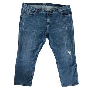 KUT From The Kloth High Rise Distressed Boyfriend Jeans Womens 24W Stretch 46x29